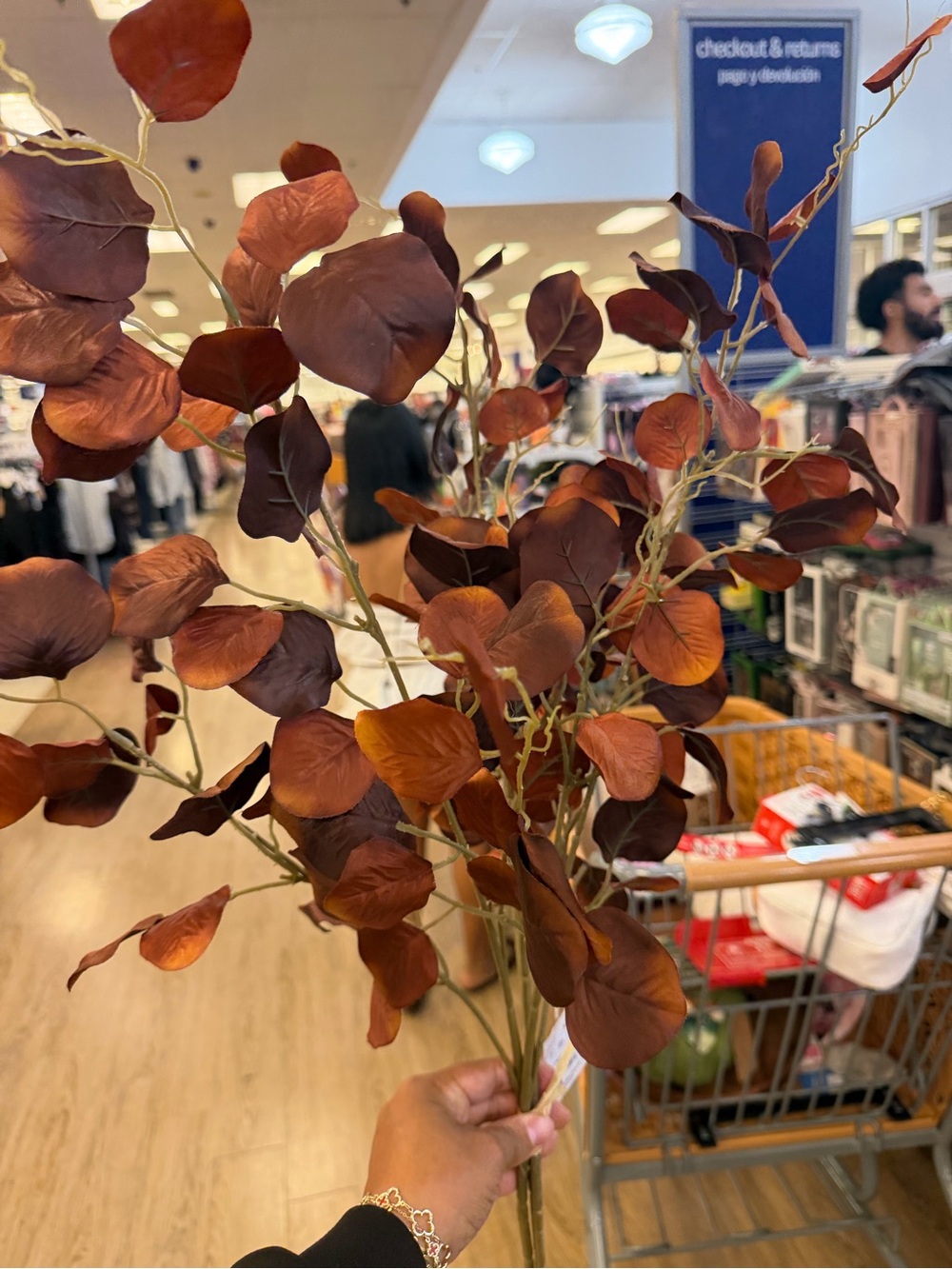 Artificial Eucalyptus Stem - Rust Brown - Home Accents